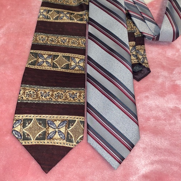 Vintage Silk Christian Dior & Oscar De La Renta Tie - Picture 1 of 8